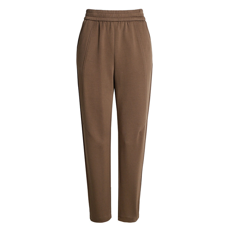 2022 Spring/Summer new style stretched-waist women's 9-inch pants, high-waisted women's pants, Halon pants, casual, versatile and comfortable to pair with radish pants Item Picture